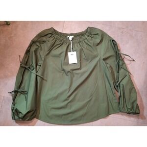 Womens Shirt Puffy Sleeves  Size Medium Causal Workwear Layer